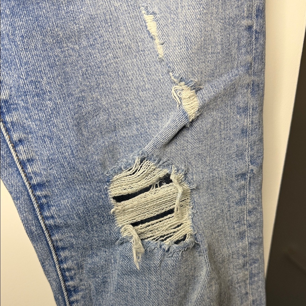 Express Light Blue Mom Jean Super High Rise - Picture 6 of 8